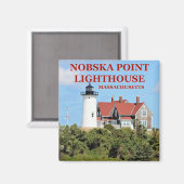 Nobska Point Lighthouse, Massachusetts Magnet (Voorkant / Achterkant)