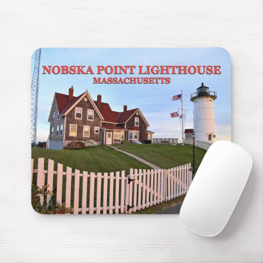 Nobska Point Lighthouse, Massachusetts Mousepad Muismat (Met muis)
