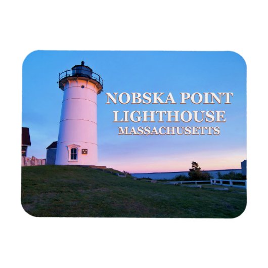 Nobska Point Lighthouse Massachusetts Photo Magnet Magneet (Horizontaal)