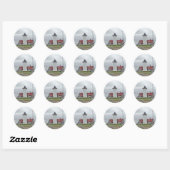 Nobska Point Lighthouse-reeks Ronde Sticker (Vel)
