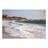 Nobska Point Lighthouse Seascape Foto Afdruk (Voorkant)