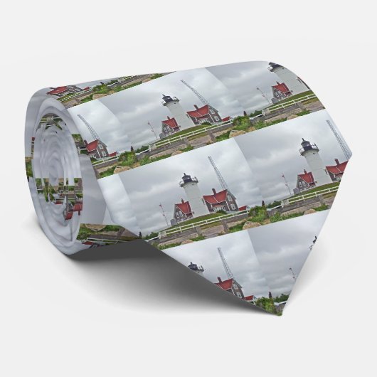 Nobska Point Lighthouse Stropdas (Opgerold)