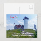 Nobska Vuurtoren Cape Cod MA Briefkaart (Voorkant / Achterkant)