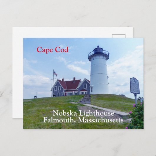 Nobska Vuurtoren Cape Cod MA Briefkaart (Voorkant / Achterkant)
