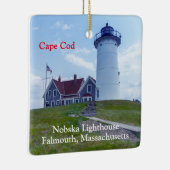Nobska Vuurtoren Cape Cod MA Keramisch Ornament (Rechts)