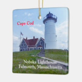 Nobska Vuurtoren Cape Cod MA Keramisch Ornament (Links)