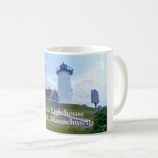 Nobska Vuurtoren Cape Cod MA Koffiemok (Voorkant rechts)