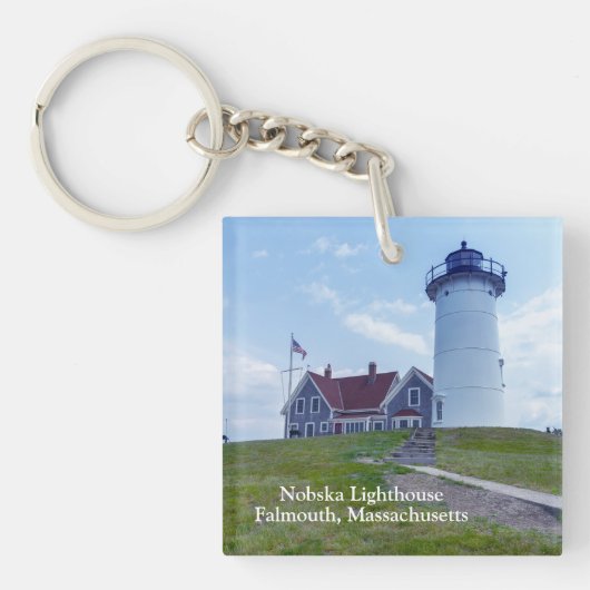 Nobska Vuurtoren Cape Cod MA Sleutelhanger (Voorkant)