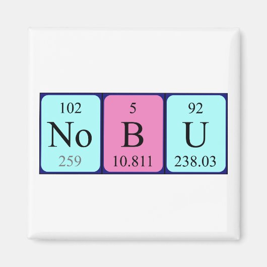 Nobu periodieke lijstnaam magnet (Voorkant)