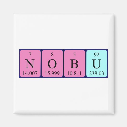 Nobu periodieke lijstnaam magnet (Voorkant)