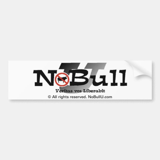 NoBullU Bumpersticker (Voorkant)