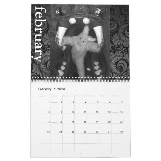 nobunny in 2026 calendar retrospective edition kalender (Feb 2026)