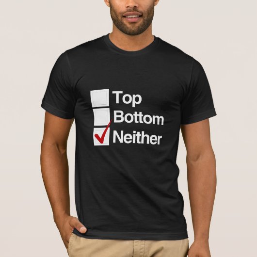 Noch boven noch onder t-shirt (Voorkant)