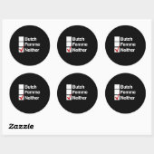 Noch butch, noch femme ronde sticker (Vel)