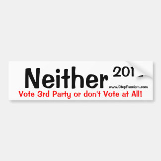 Noch de Bumpersticker van 2012