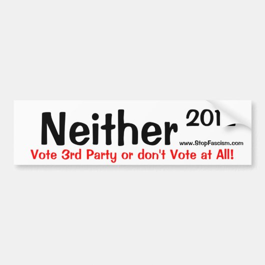 Noch de Bumpersticker van 2012 (Voorkant)