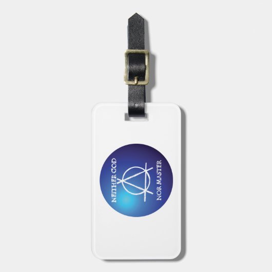 Noch God, noch Meester Anarchie Symbool Bagagelabel (Voorkant verticaal)