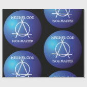 Noch God, noch Meester Anarchie Symbool Cadeaupapier (Vlak)