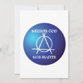 Noch God, noch Meester Anarchie Symbool Kaart (Voorkant)