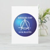 Noch God, noch Meester Anarchie Symbool Kaart (Staand voorkant)