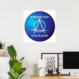 Noch God, noch Meester Anarchie Symbool Poster