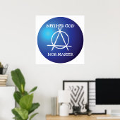 Noch God, noch Meester Anarchie Symbool Poster (Thuiskantoor)