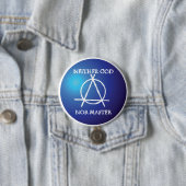 Noch God, noch Meester Anarchie Symbool Ronde Button 7,6 Cm (In situ)