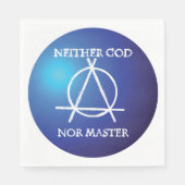 Noch God, noch Meester Anarchie Symbool Servet (Voorkant)