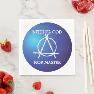 Noch God, noch Meester Anarchie Symbool Servet