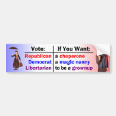 Noch Nanny noch Chaperone Bumpersticker (Voorkant)