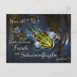 Noch nie einen Frosch mit Schwimmflügeln gesehen? Briefkaart