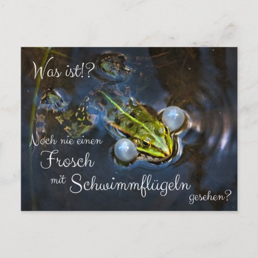 Noch nie einen Frosch mit Schwimmflügeln gesehen? Briefkaart (Voorkant)