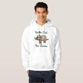 Noch snel, noch woeste, luie, slaperige sleuf hoodie (Voorkant volledig)