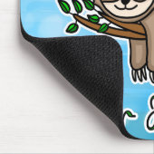 Noch snelle noch Furious Lazy Sloth op de Tak van  Muismat (Hoek)