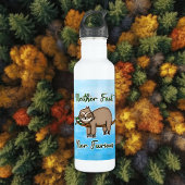 Noch snelle noch Furious Lazy Sloth op de Tak van Waterfles