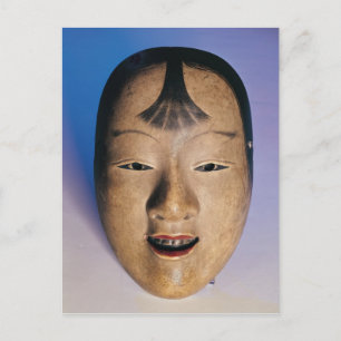 Noch theatermasker van een jongen genaamd briefkaart