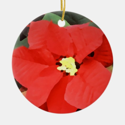 Noche Buena kerstversiering Keramisch Ornament (Voorkant)