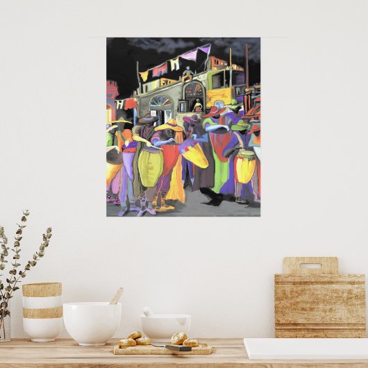 *Noche de tambores Highlight * HET UNIQ VAN DE ALB Poster (Keuken)