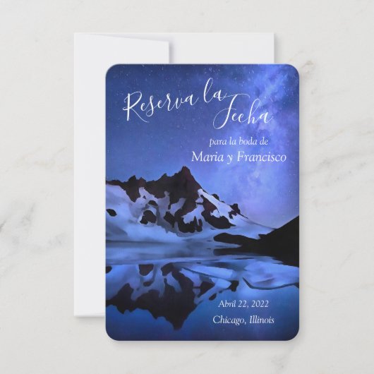 Noche estrellada en las montañas Reserva la Fecha Save The Date (Voorkant)