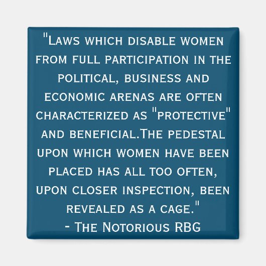 Nochtans beruchte RBG Citaat Magnet (Voorkant)