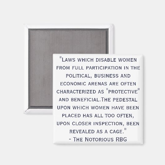 Nochtans beruchte RBG Citaat Magnet (Voorkant / Achterkant)