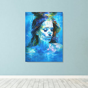 “Noctara” – Aqua-muse van bioluminescentie      Canvas Afdruk