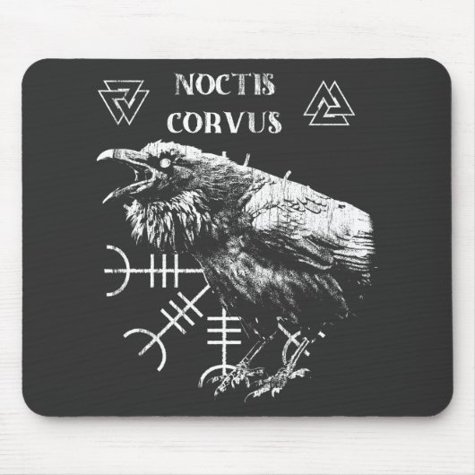 Noctis Corvus - Occult streetwear design Muismat (Voorkant)