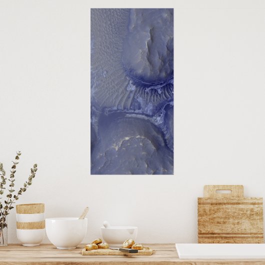 Noctis Labyrinthus formatie op Mars Poster (Keuken)