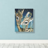 "Nocturale Nuzzles at Nightfall" Canvas Afdruk (Insitu (Houten vloer))