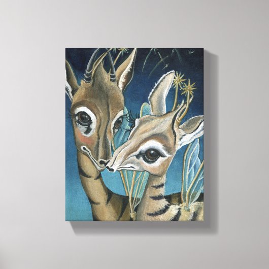 "Nocturale Nuzzles at Nightfall" Canvas Afdruk (Voorkant)