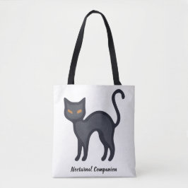 Nocturn Gezel Zwart Kat Boodschappentas Tote Bag
