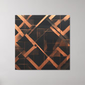 Nocturnal Amber Geometry Canvas Afdruk (Voorkant)