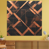 Nocturnal Amber Geometry Canvas Afdruk (Insitu (Woonkamer))