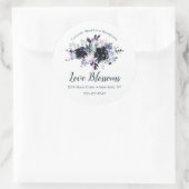 Nocturnal Bloemen Custom Text Business Logo Ronde Sticker (Tas)